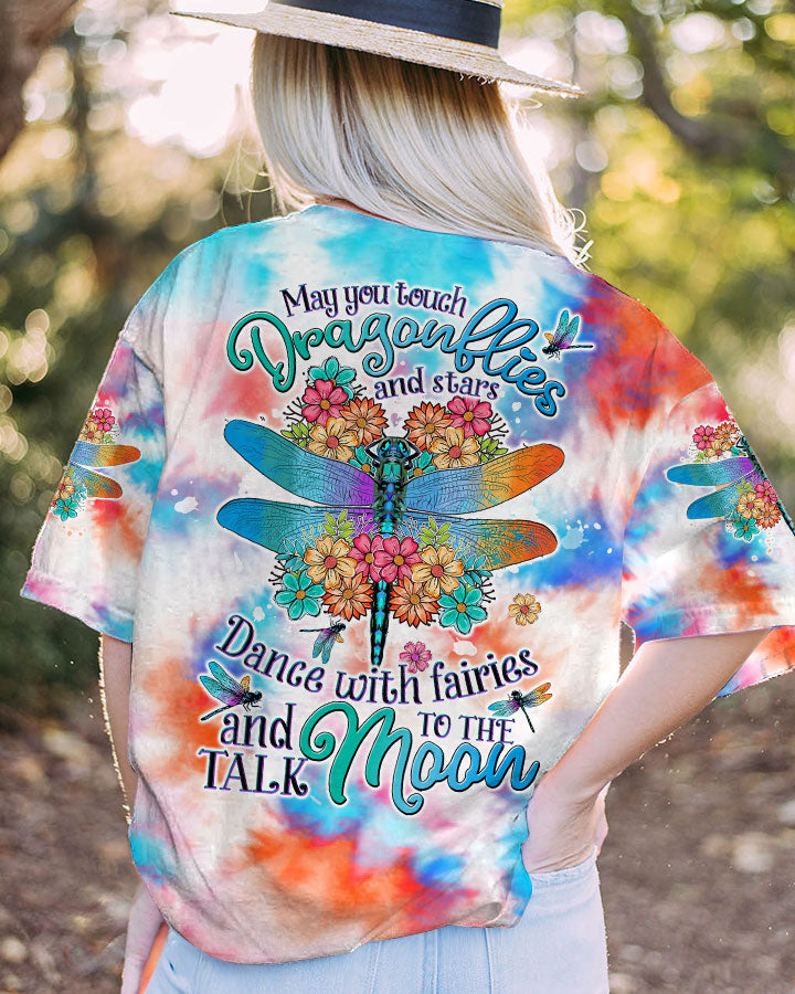 MAY YOU TOUCH DRAGONFLIES AND STARS TIE DYE ALL OVER PRINT - TLTW1506234