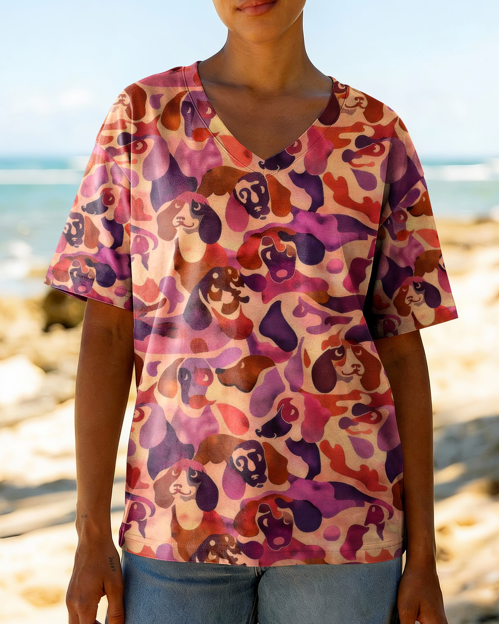 DACHSHUND DOG CAMOUFLAGE ALL OVER PRINT - TLTW1003262