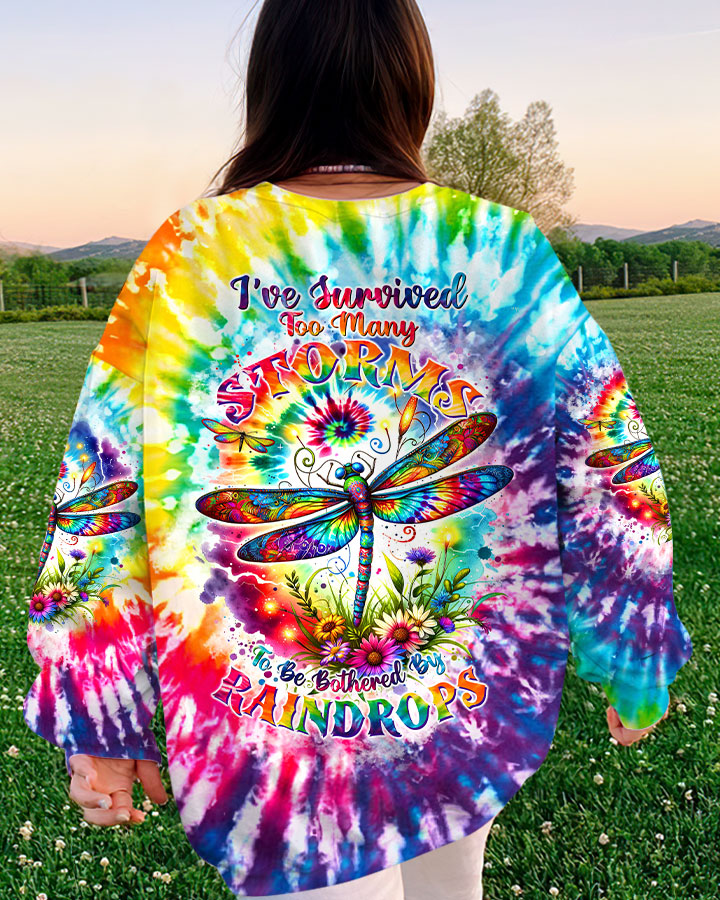 I'VE SURVIVED TOO MANY STORMS DRAGONFLY TIE DYE ALL OVER PRINT - TLTW1412233
