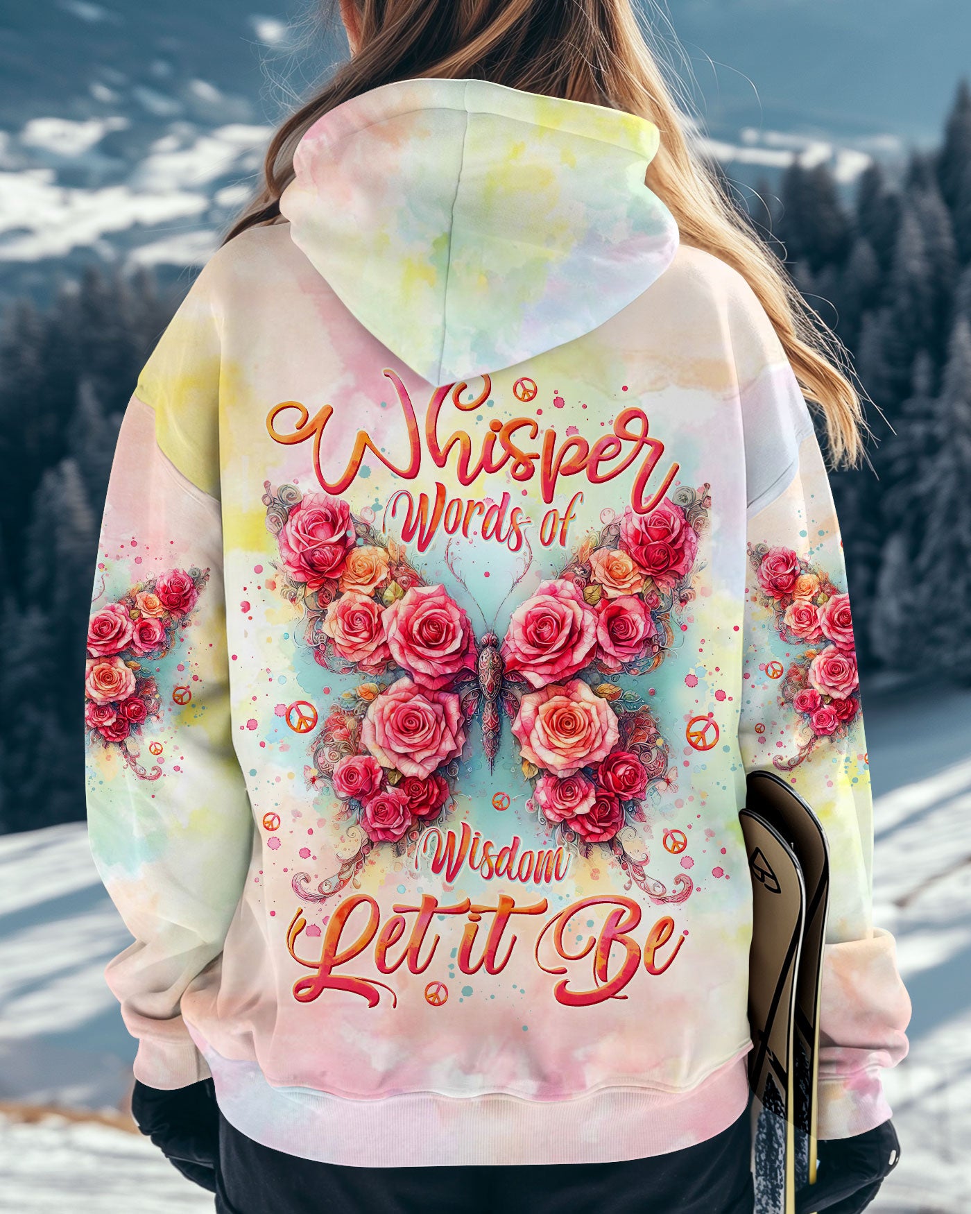 WHISPER WORDS OF WISDOM LET IT BE BUTTERFLY ALL OVER PRINT  - TLTW2510241