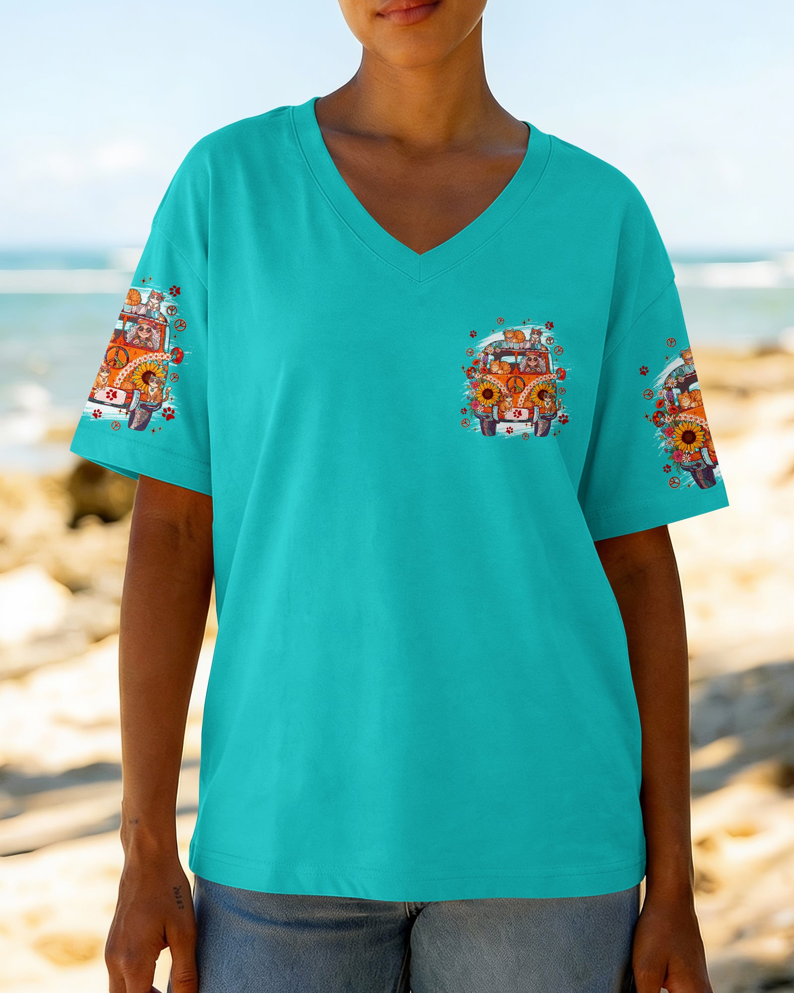 PEACE LOVE AND MEOW ALL OVER PRINT - TYPQ2107261