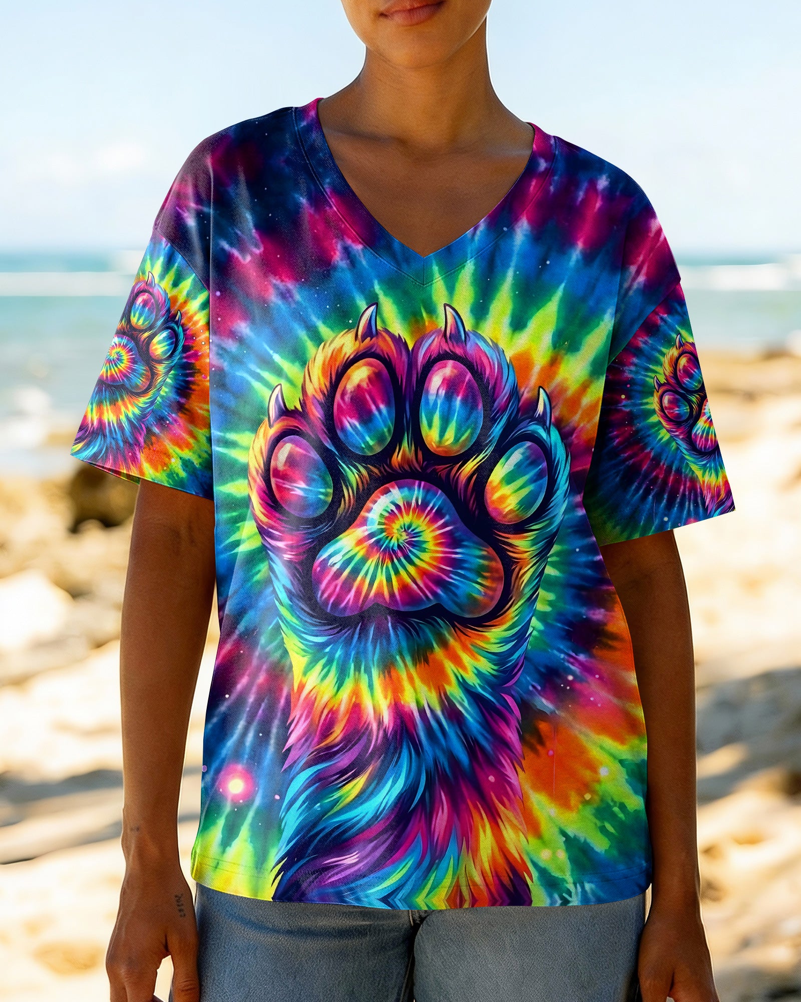 COLORFUL PAW ALL OVER PRINT - TYQY2402262