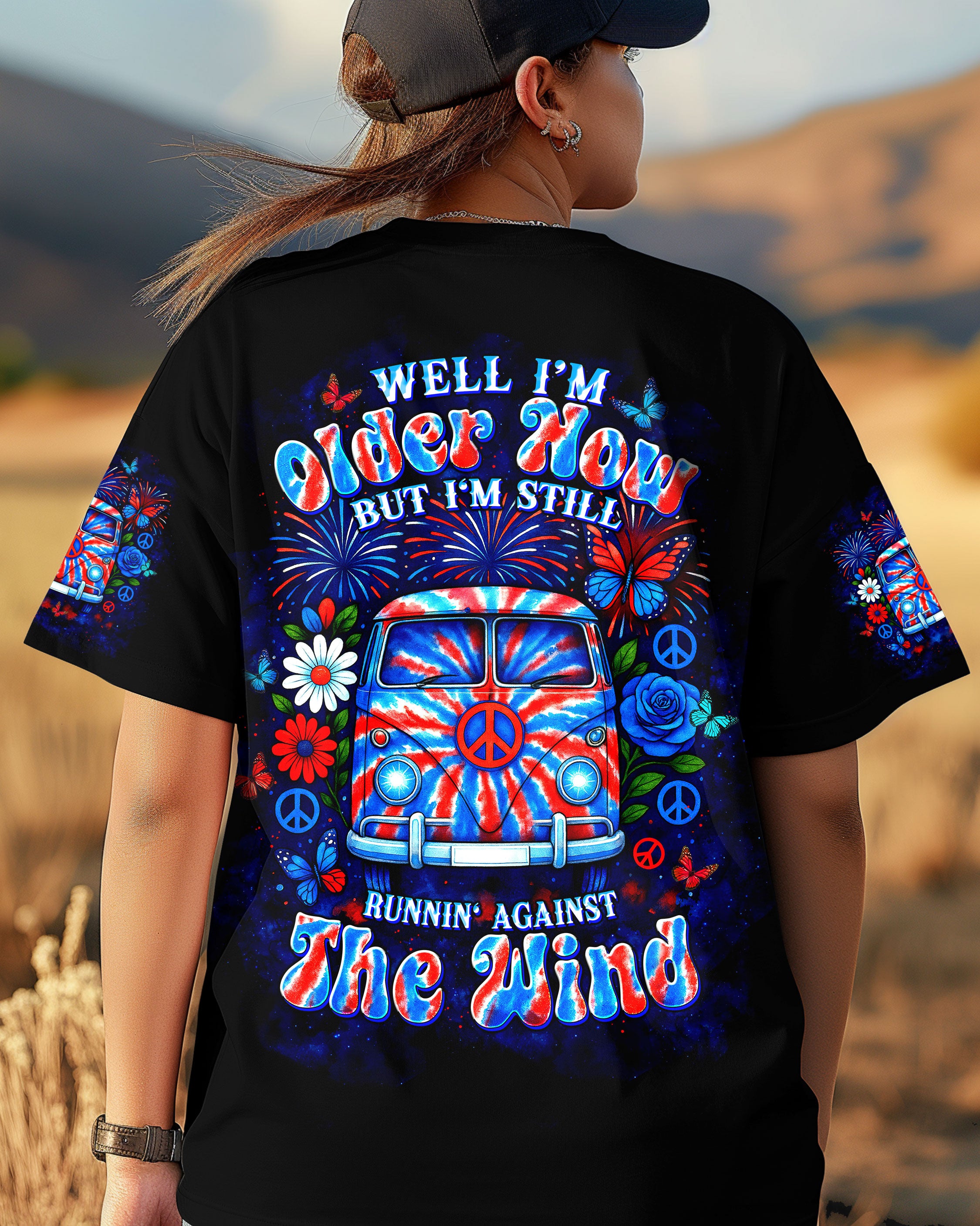 RUNNING AGAINST THE WIND CAR TIE DYE ALL OVER PRINT - TLTW2905254
