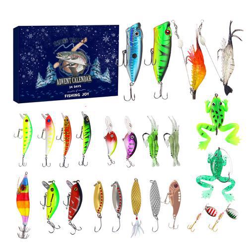Awishday>>24 Days Christmas Countdown Fish Tackle Set