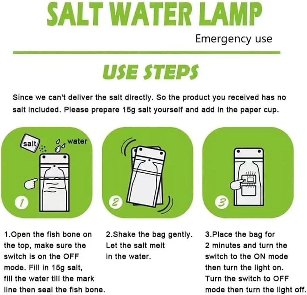 SaltWater LED Camping Lamp – Powered by Nature, Ready for Anything 💧💡