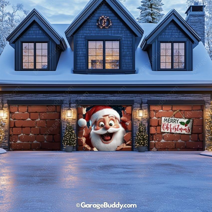 Garage Buddy | Santa's Surprise | Christmas Garage Door Cover