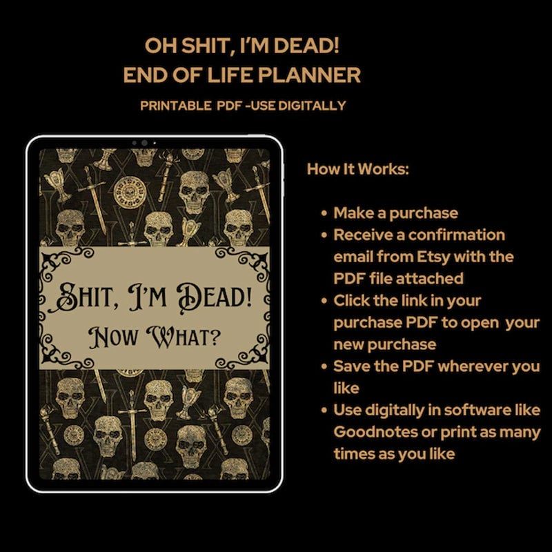 🎃 Halloween Gift: Sh*t, I’m Dead! End of Life Planner💀👍BEST SELLER