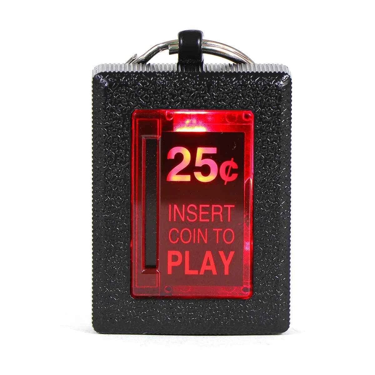 Insert Coin Key Chain Retro Accurate Replica Arcade Light Up LED Button