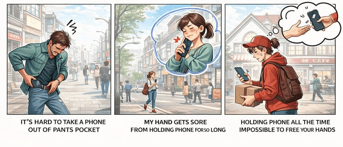 Quick-Release Magnetic Phone Mount for Straps