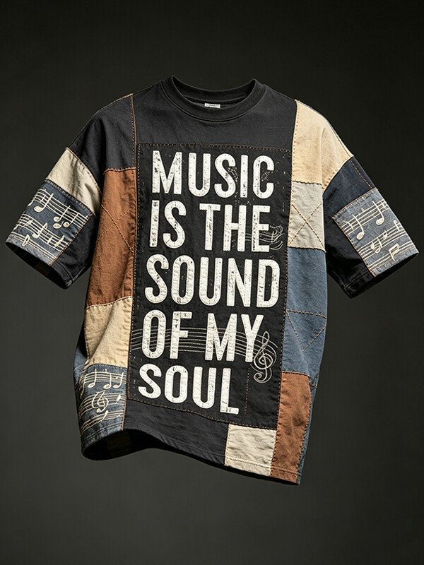 Men'S Music Is The Sound Of My Soul Art Print Casual T-Shirt