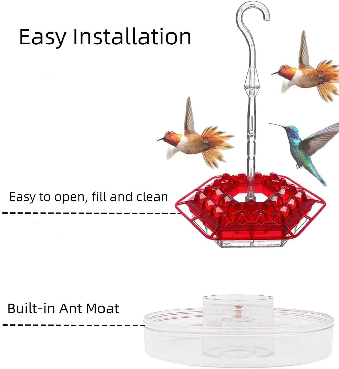 Annouvation✨LAST DAY SALE-60% OFF💥Hummingbird Feeders for Outdoors Hanging