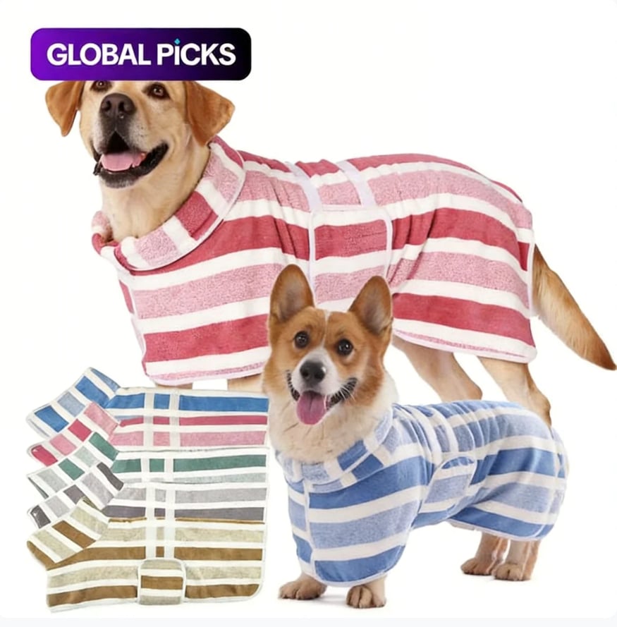 🐶LAST DAY SALE 49% OFF💦 Super Absorbent Quick-drying Pet Dog Bathrobe🐾