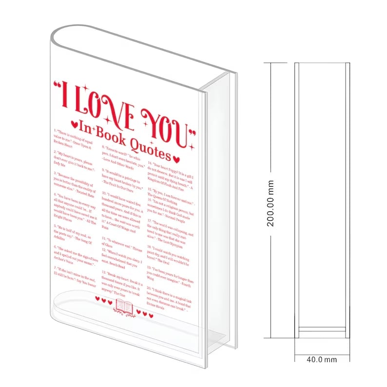 🔥LAST DAY 50% OFF - 💐I Love You in Book Quotes Books Vase for Flowers