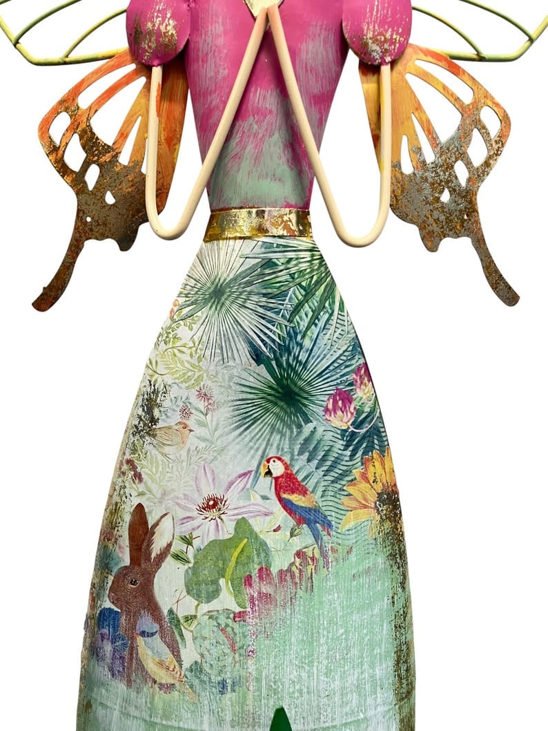 Whimsical Fairy Garden Metal Statues – Enchanted Angel Decor