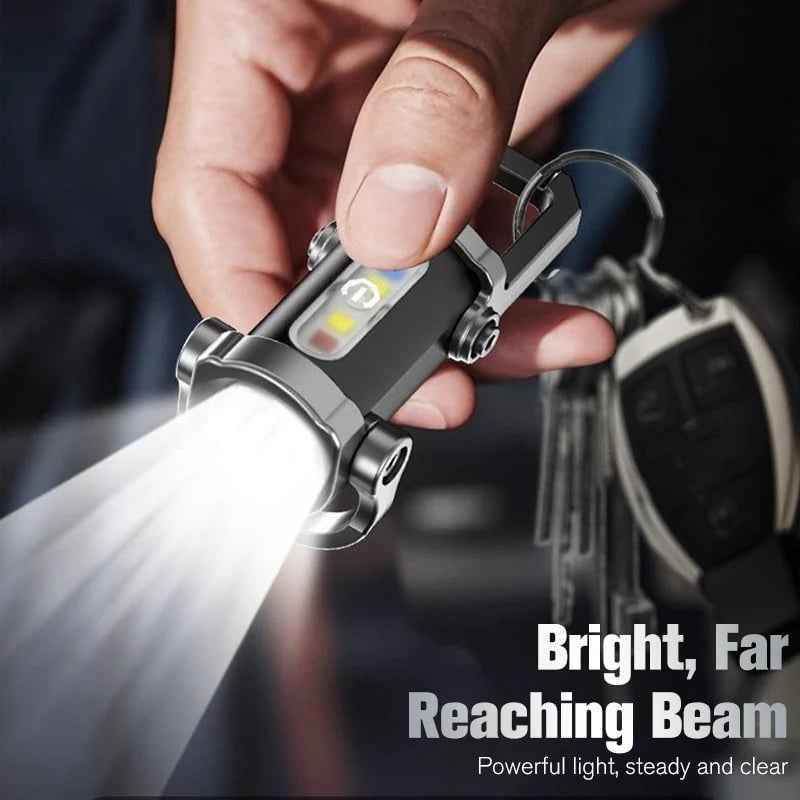 🔋1200LM Super Bright Mini Keychain Flashlight Waterproof