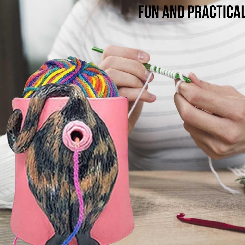 Cat Butt Yarn Bowl🎁(with 5PCS Knitting Needles)