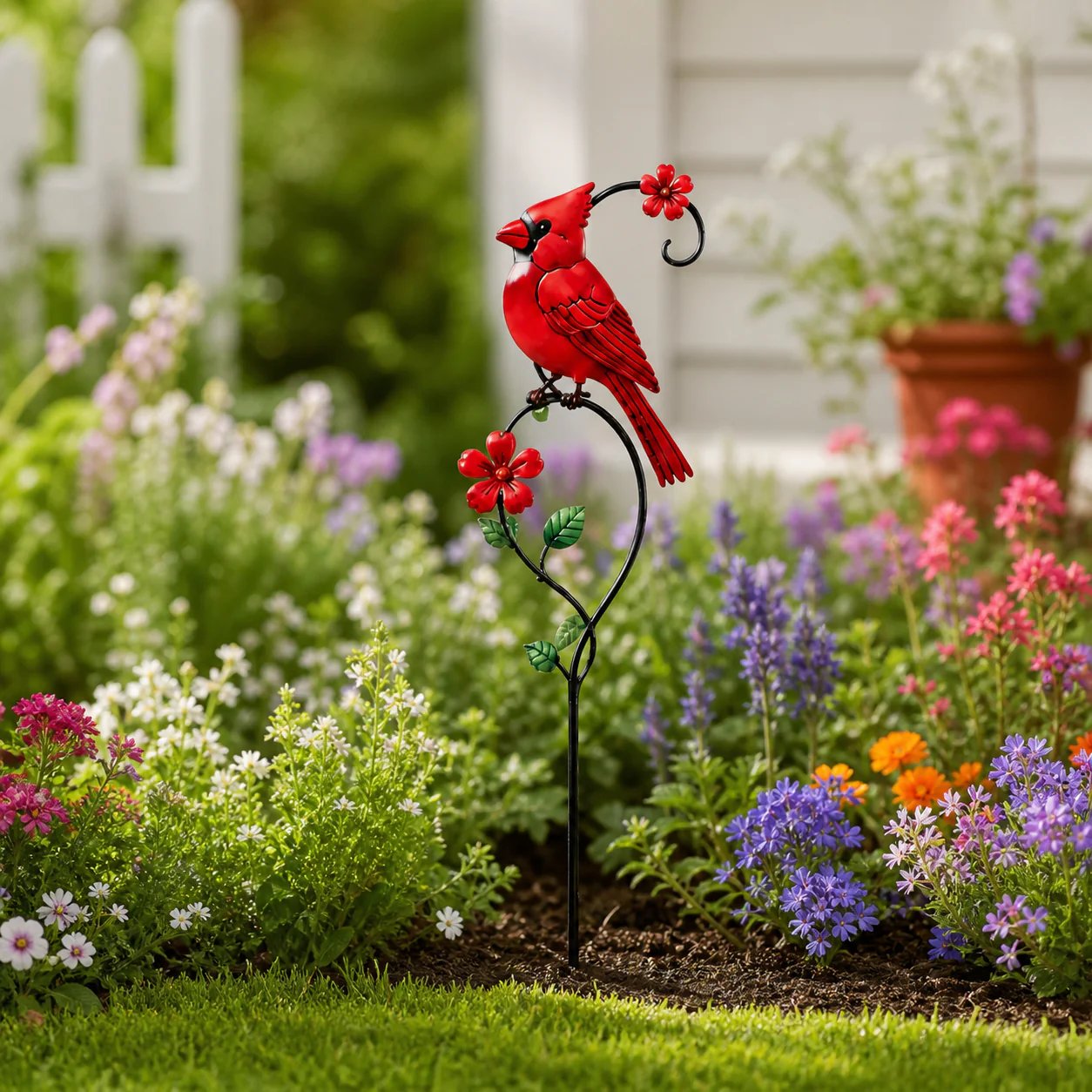 🐦 Red Cardinal Garden Stake Decoration – Bring Vibrant Color & Timeless Charm to Your Garden