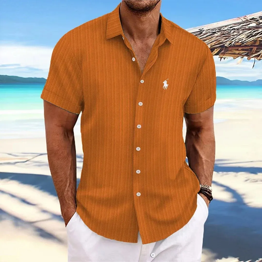 Visenoya Men's Cotton And Linen Comfortable Shirt