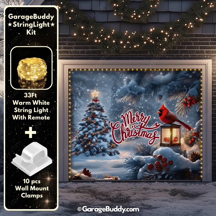 Garage Buddy | Cardinal's Christmas | Christmas Garage Door Cover