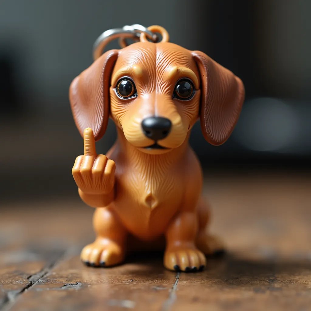 🔥LAST DAY SALE 49% OFF 🐶Funny Middle Finger Dog Keychain (BUY 3 GET 1 FREE)