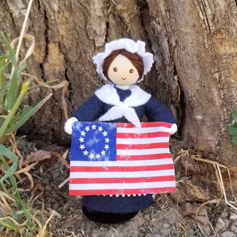 🌟 Handmade Betsy Ross Figurine