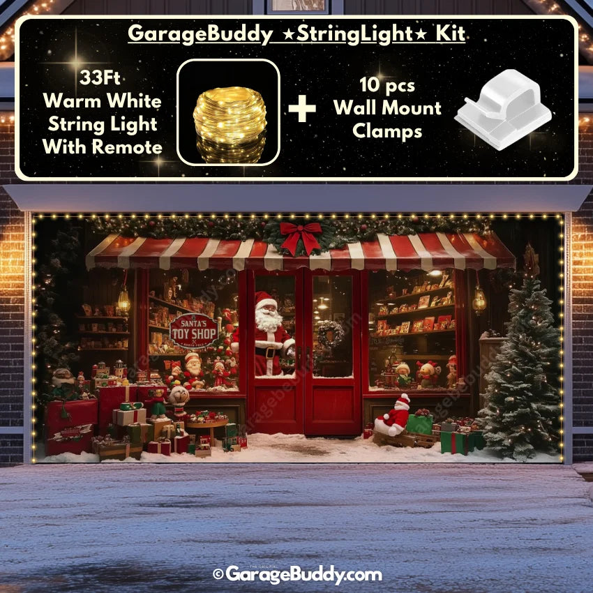 Garage Buddy | Santa's Toy Shop | Christmas Garage Door Cover
