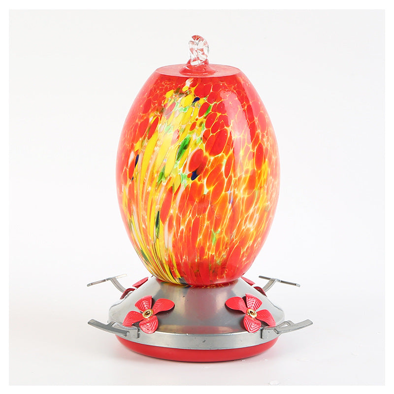 Sherem Hummingbird Feeder Hand Blown Glass