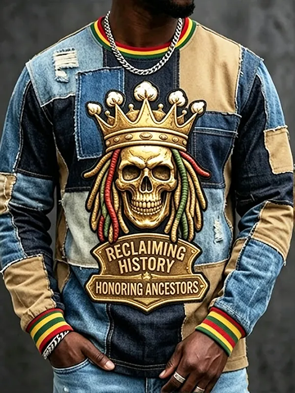 Men's  Reclaiming History Honoring Ancestors Art Print Casual Sweatshirt