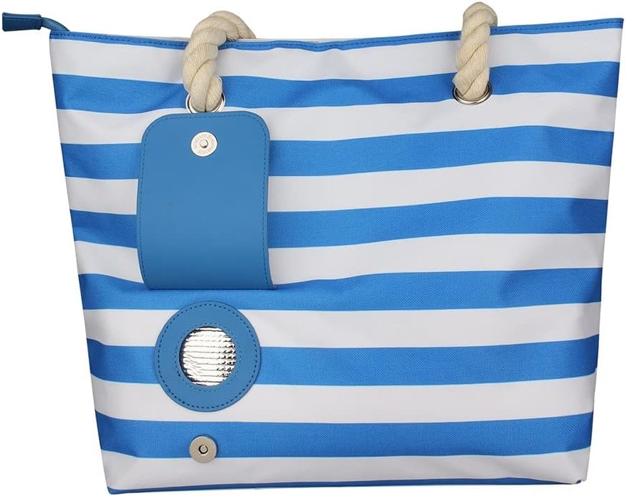 Beach Wine Tote Bag Wine Cooler Bag Leakproof Insulated Purse Carrier With Spout