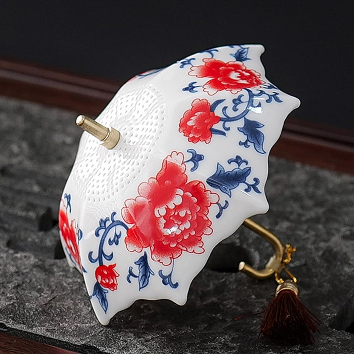 5thousand years Blue and White Porcelain Umbrella Tea Infuser Set