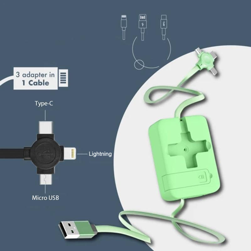 3-In-1 Data Cable Phone Stand