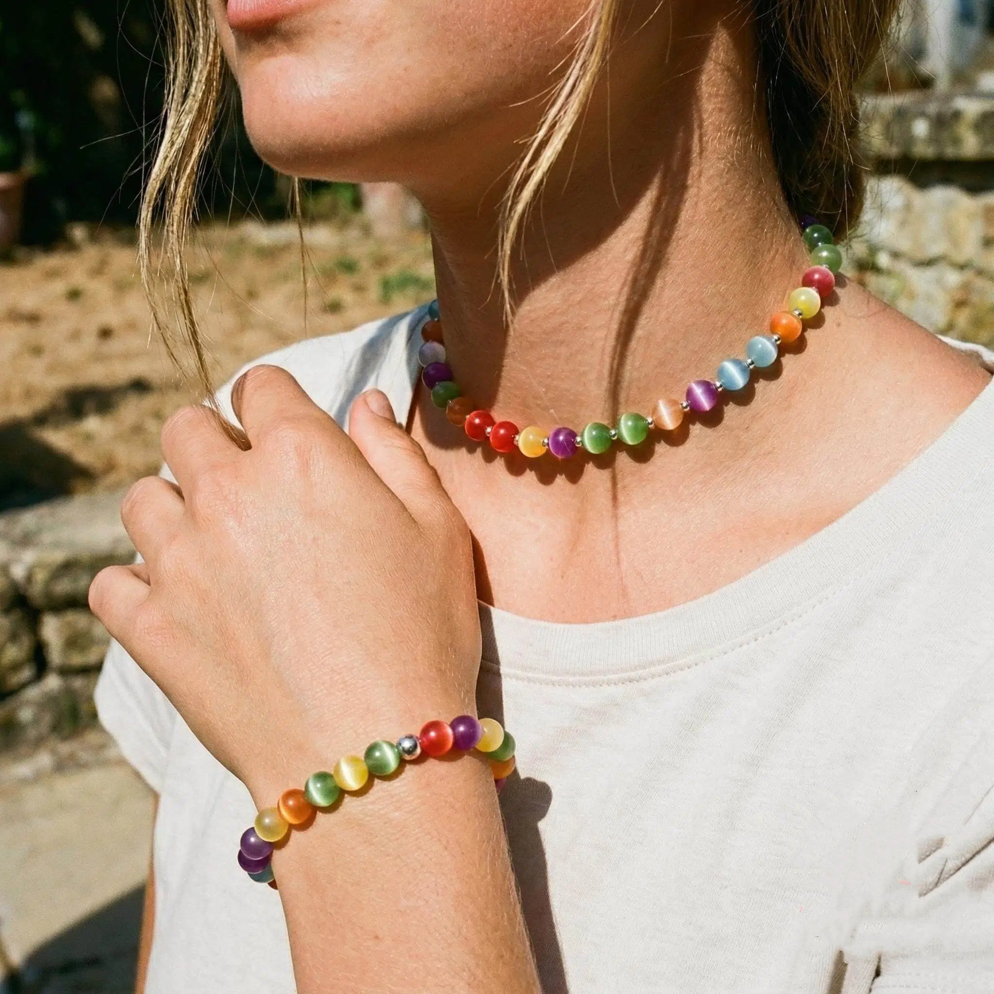 🔥 Hot Sale 49% OFF 🌈 Dopamine Rainbow Beaded Necklace