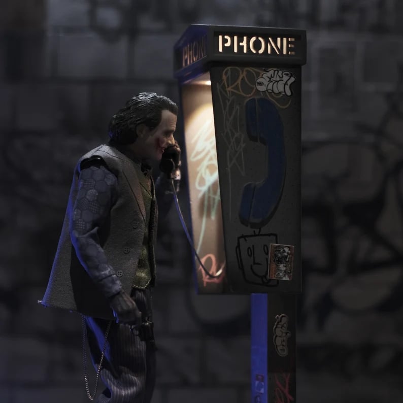 🔥Last Day 49% OFF - 🌟 1:12 Handcrafted Phone Booth – LED Lights & Removable Handset