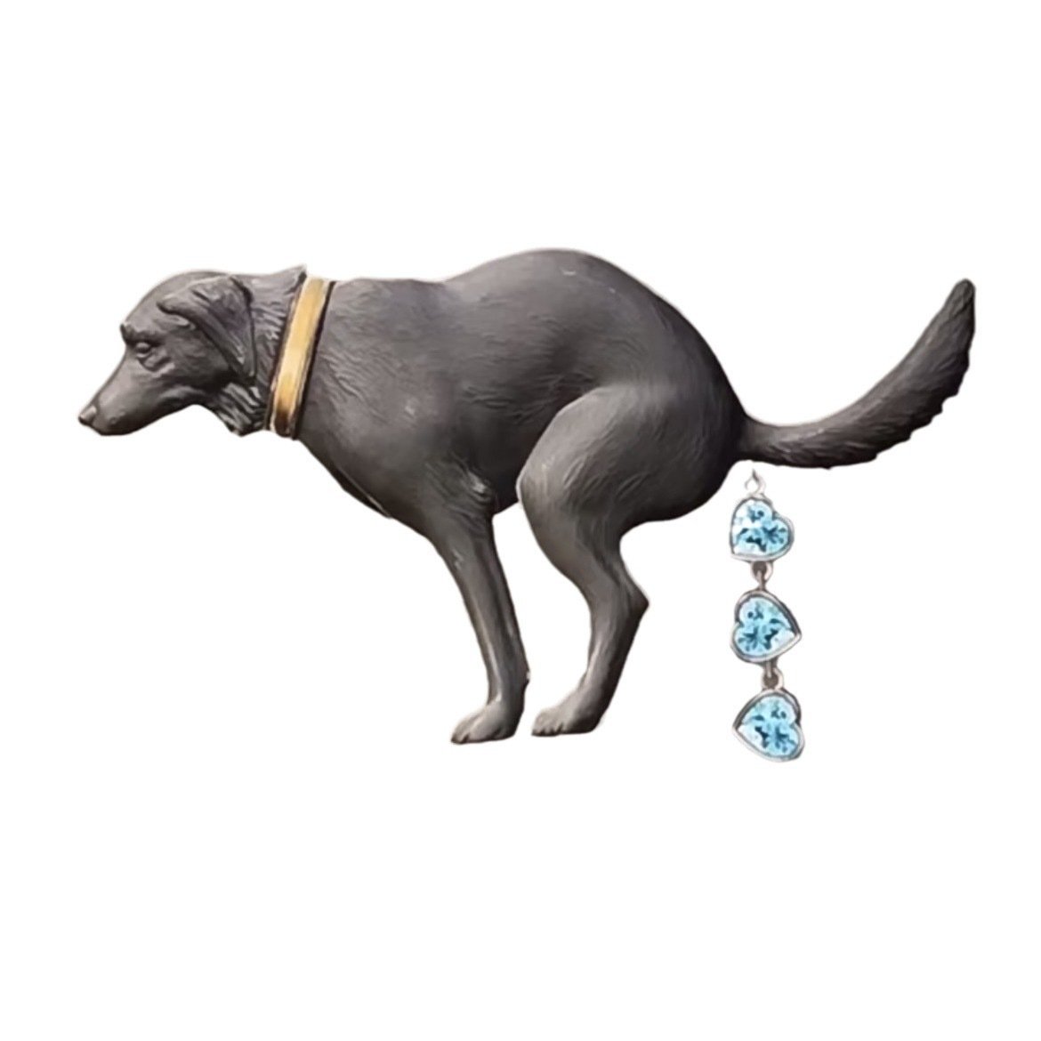 Dog Pooping Design Brooch for Friends