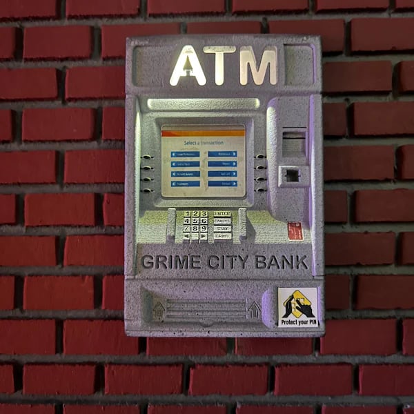 🌟 1:12 Handcrafted Mini ATM – LED Lights & Magnet