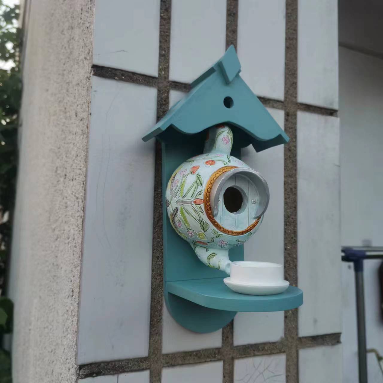🎁TODAY 57% OFF🎁 William Morris Teal Teapot Bird House
