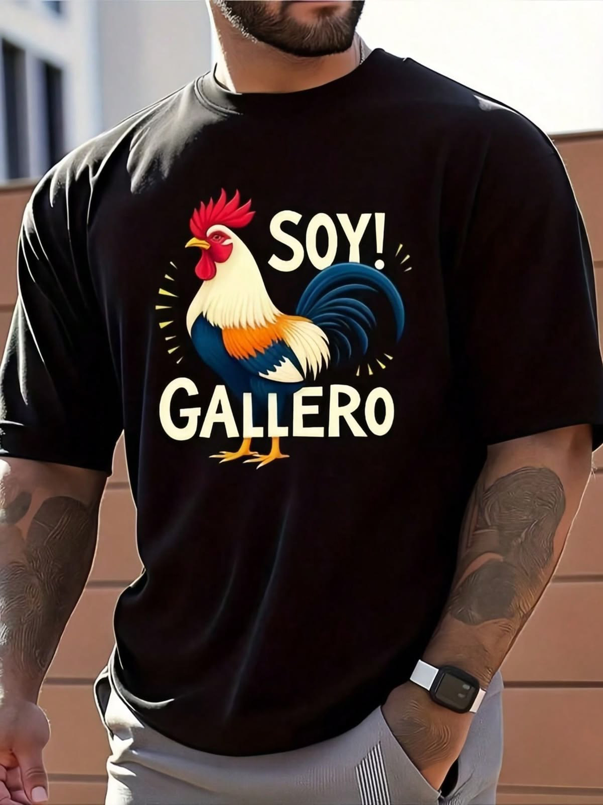Men's Soy! Gallero Art Print Cotton Casual T-Shirt