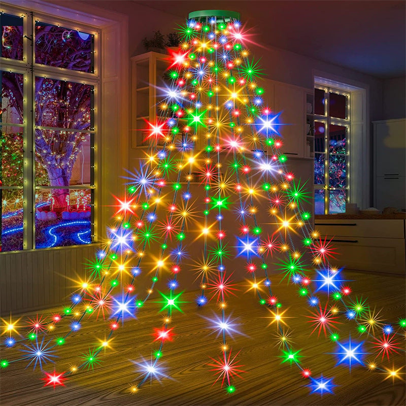 Christmas Tree Waterfall Lights with Ring🔥BUY 2 FREE SHIPPING