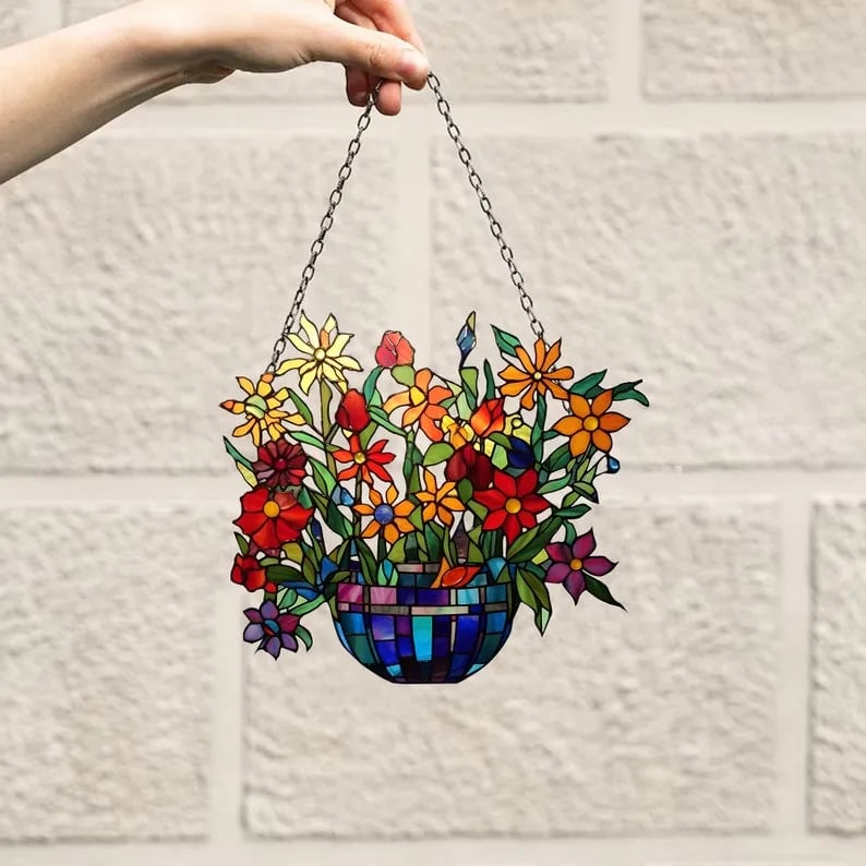 🔥LAST DAY 50% OFF - 💐 Art Flower Basket Pendant 🏡