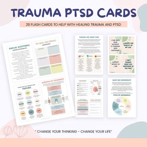 🧠Trauma therapy anxiety coping skill worksheets🔥BUY 2 FREE SHIPPING