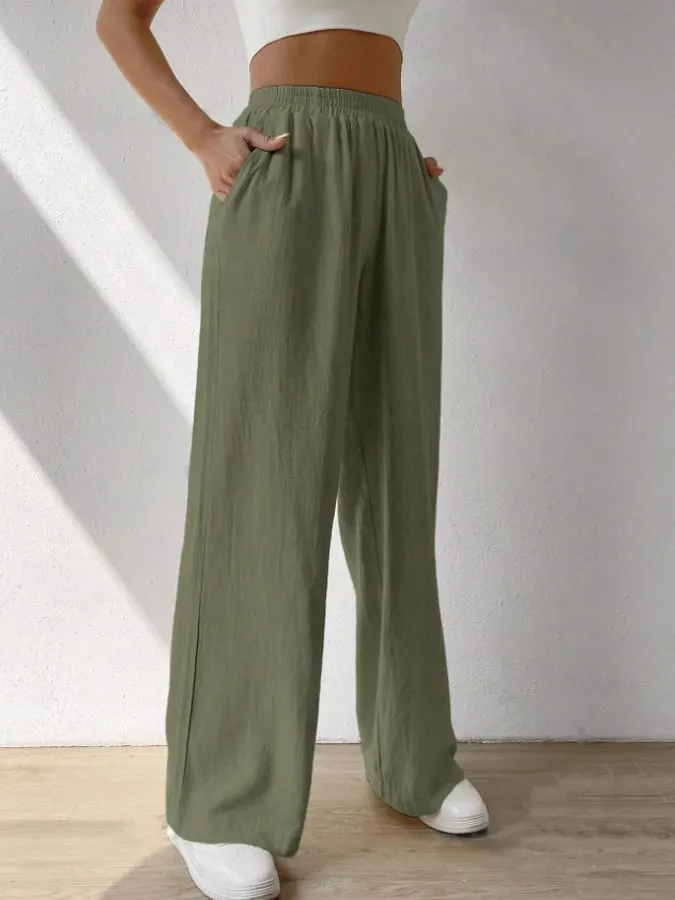Women'S Solid Color Casual Trousers