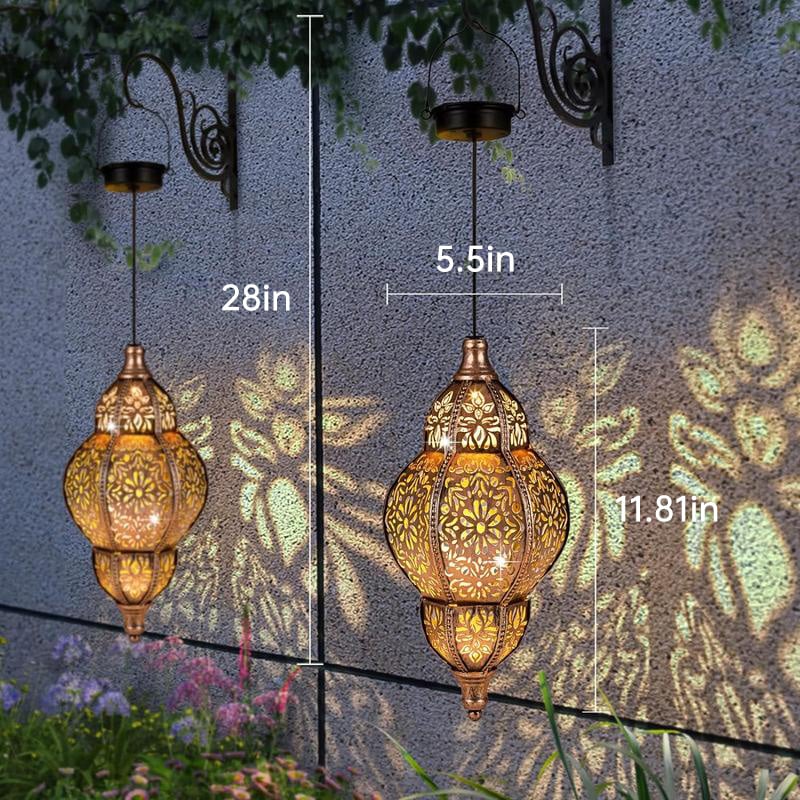 💖Mother's Day Sale 49%OFF🎁Hanging Solar Moroccan Lantern Outdoor Decoration