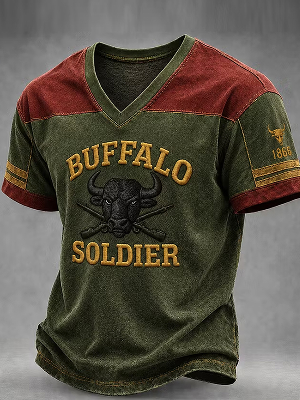 Men's Buffalo Soldier Art Print T-Shirt