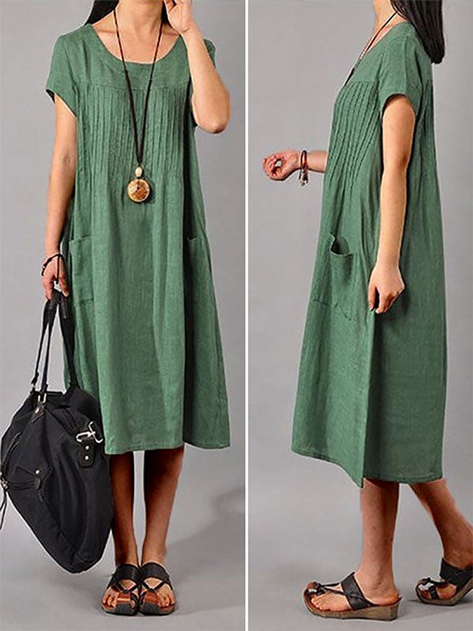 Women's Casual Loose Cotton Dress