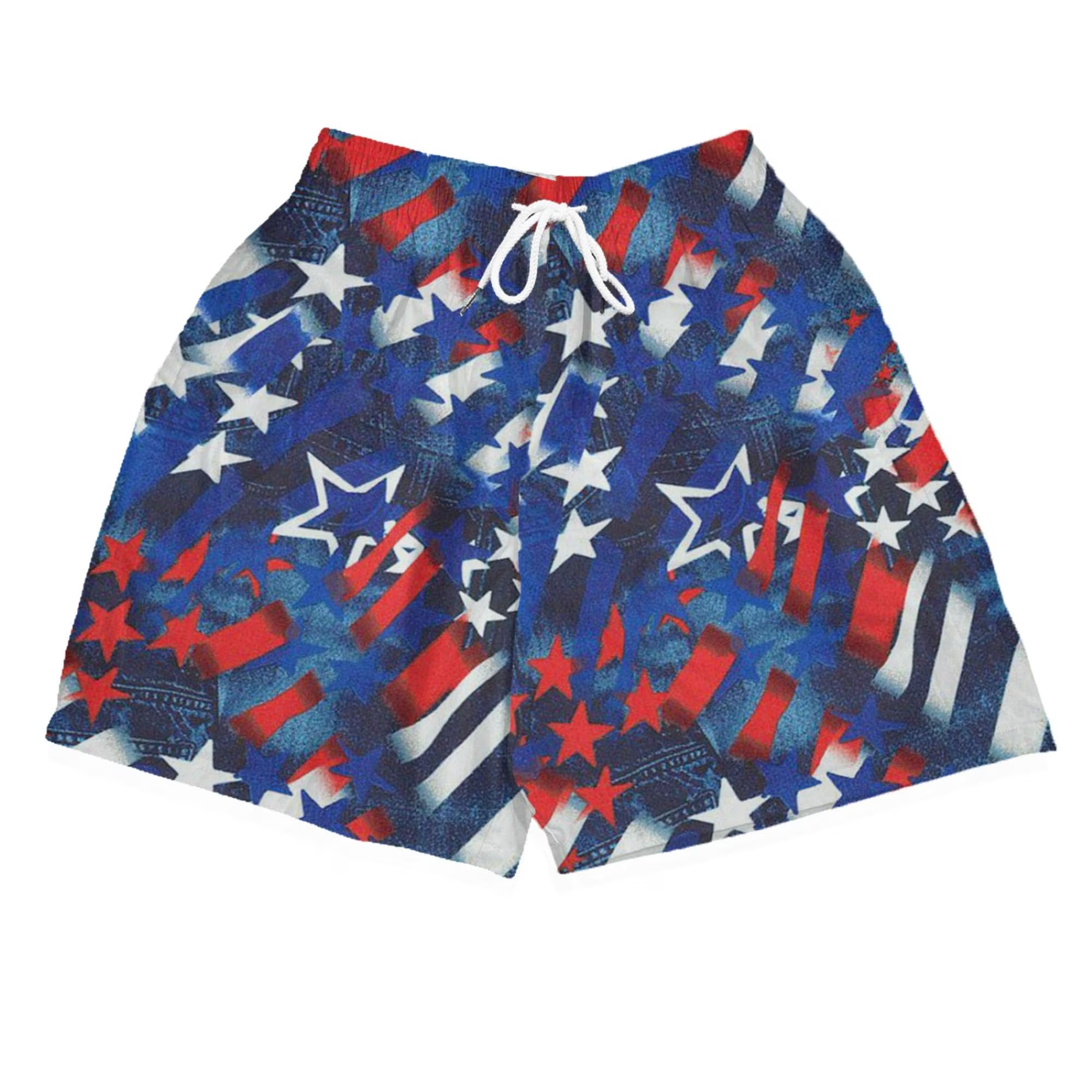 [Copy]Independence Day Men's 4th of July U.S. 250th Anniversary Cross US Flag Lined Shorts 2 in 1 Board Shorts Swim Trunks Mid Waist Holiday Side Pockets With Compression Liner Elastic Drawstring Wais