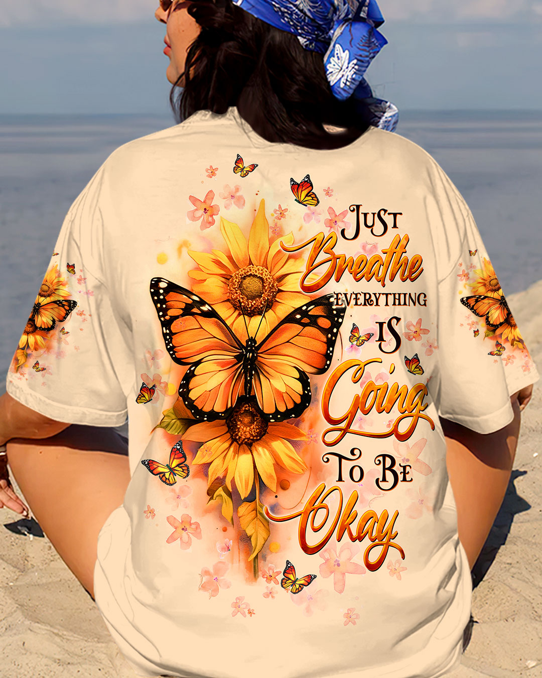 JUST BREATHE BUTTERFLY ALL OVER PRINT  - TLTW0603255