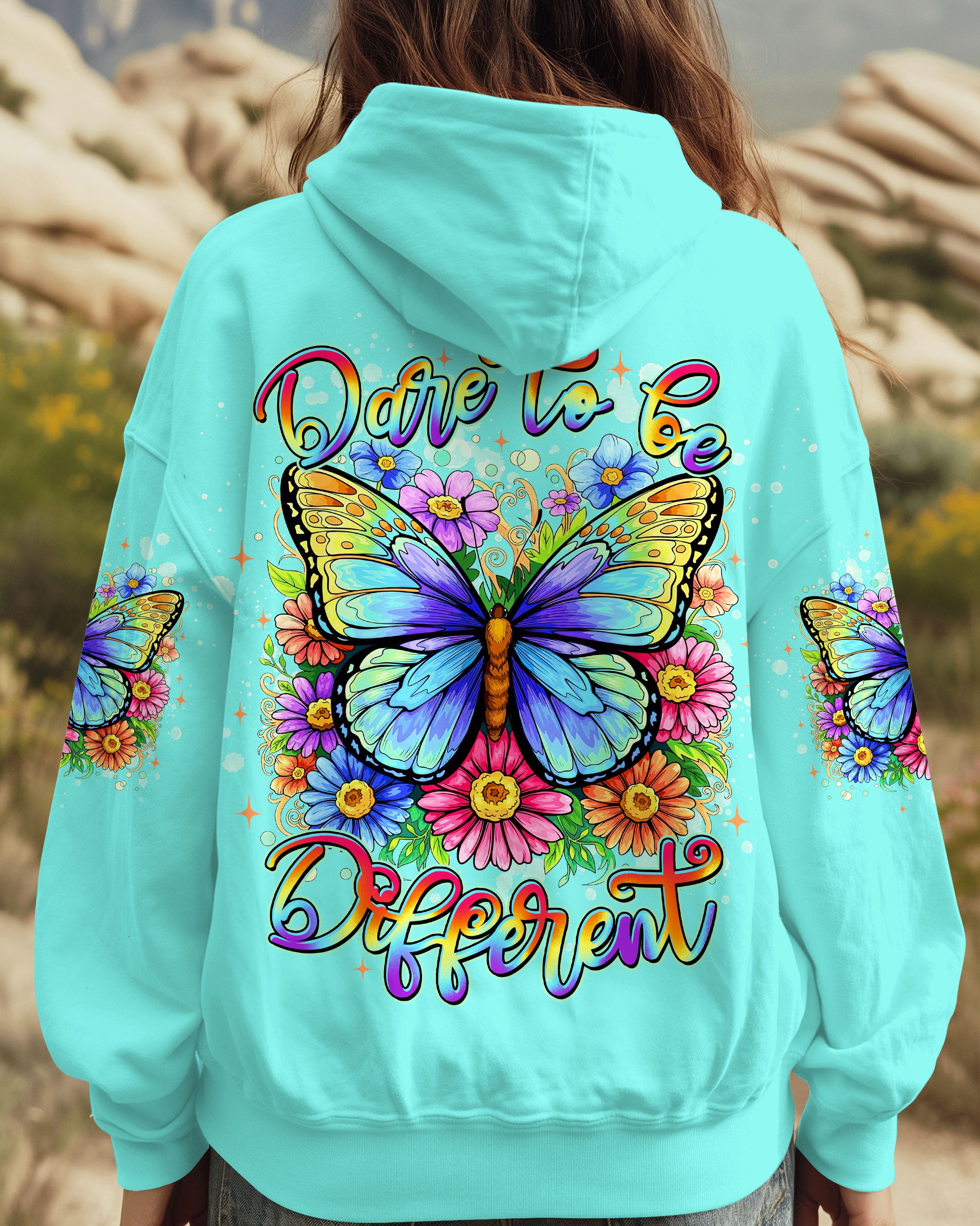 DARE TO BE DIFFERENT BUTTERFLY ALL OVER PRINT  - TLTW0506252