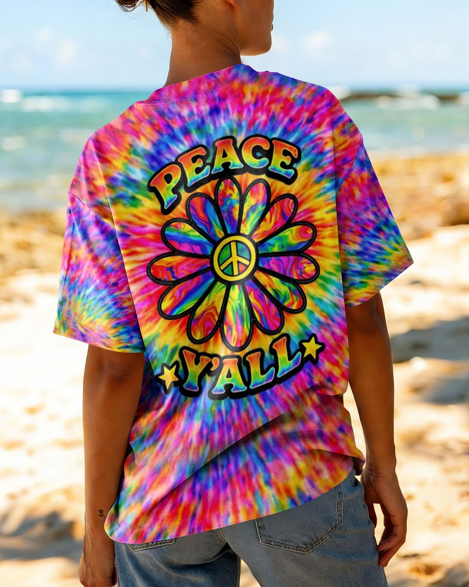 PEACE Y'ALL  ALL OVER PRINT - YHHN2702261