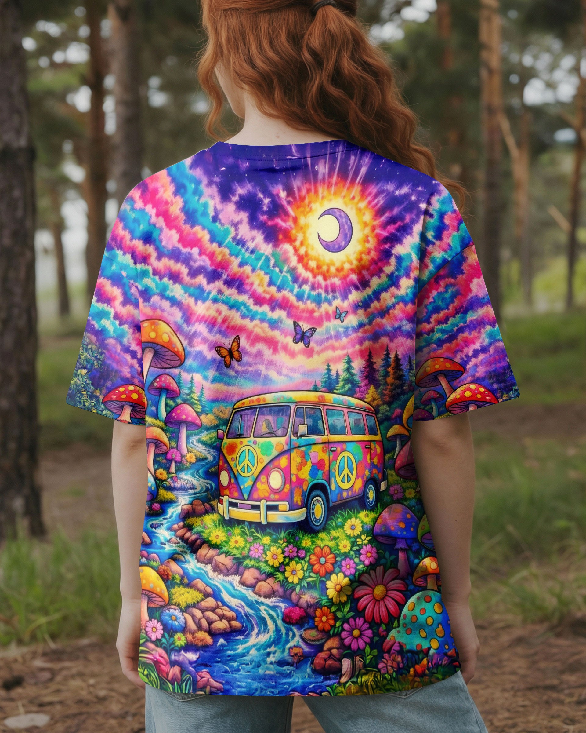 HIPPIE BUS NATURE SWIRL ALL OVER PRINT - TLTW1001262