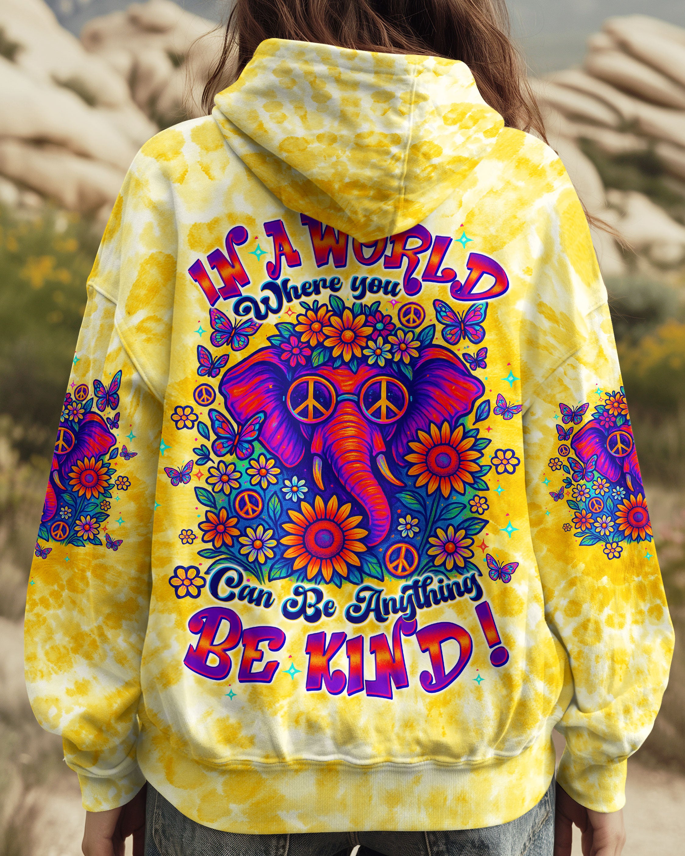 BE KIND ELEPHANT ALL OVER PRINT - TLTW0206254